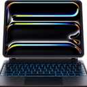 CHESONA Magic Keyboard Case for iPad Pro 13 inch (M5 2025/M4 2024), 7 Color Backlit with Battery Digital Display, Multi-Touch Trackpad, Easy-Set Magnetic Stand, Black