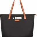 Prite Laptop Tote Bag for Women Shoulder Bag with 16 Computer Compartment for Work Travel (Black)