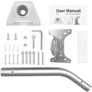 AugustknowU Roof Mount for Starlink for Gen Heavy Duty Pivot Straight/Bent Tube Bracket Kit 3 with Strong Load Capacity(Elbow Pipe)
