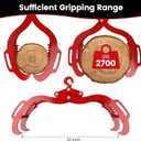 Log Tongs 32 inch 4 Serrated Claw, Eagle Claw Design Log Grapple, Heavy Duty Logging Tongs 2700 Pounds Lifting Capacity for Trucks, ATVs, Tractors, Forklifts