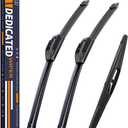 Replacement for Acura RDX 2019-2021 Silent Wipers -FAPIUO Front and Rear Windshield Wipers 26"/18"+12" Full Blade Set (3 Pack)