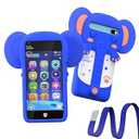 MOMILLA Kids Toys Phone for 3 4 5 6 7 Years Old, 3.97" Touchscreen Christmas Birthday Gifts, Toddler Toys Phone with Music Player Puzzle Games 16 GB Storage Alarm Kids Toys for Ages 3-12 Kids