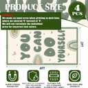 4 Pcs Fluorescent Light Covers - Classroom, Office 4 x 2 Feet Flame Retardant Magnetic Covers for Ceiling Lights Filters (Bohemia-1234)