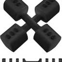 Adjustable Dumbbell Set of 2, Adjustable Weight set, Anti-slip Handle, 4 in 1 Free Weights Dumbbells Set for women at home, 2.2lb, 3.3lb, 4.4lb, 5.5lb, for Home, Office, Gym Exercise Training (Black)