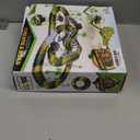 Dinosaur Toys,Create A Dinosaur World Road Race,Flexible Track Playset and 2 pcs Cool Dinosaur car for 3 4 5 6 Year & Up Old boy Girls Best Gift (Green)