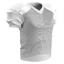 Champro Time Out Polyester Practice Football Jersey, White, Adult Medium