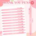 Chiisong 100 Pcs Thank You Pen Bulk Multicolor Ballpoint Pen for Server Employee Appreciation Gift for Coworker Team Office Staff Nurse Teacher Wedding Bridal Baby Shower Party(Pink Color)