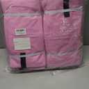 12 Pack Extra Large Moving Bags, Heavy Duty Packing Bags with Zippers and Handles for Space Saving, Clothes Storage, College Essentials, Travel, Pink