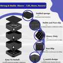 Bed Risers Heavy Duty, Adjustable Furniture Riser Blocks Lift 1.5, 3, 4.3 inches for Couch Table Desk Sofa Chair Legs, Refrigerator, Washing Machine - Support up to 4000 lbs (Black 8 Pack, 3 inch)