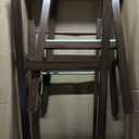 Amazon Basics Solid Wood Saddle-Seat Counter Height Bar Stools for Kitchen Island and Home Bar with Footrest, 29-Inch Height, Walnut, Set of 2