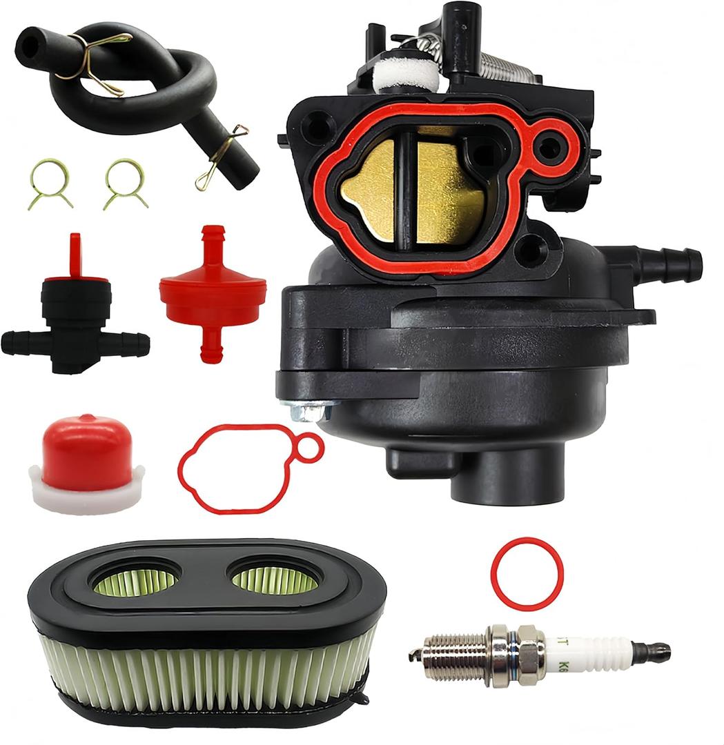 Carburetor Tune Up Kit 799584 with Air Filter Replacement for Troy Bilt TB200 TB110 Engines 103M02 09P702 9P702 625EX 550EX 675EX 725 lc121p 163c