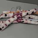 Ipetboom Satin Padded Hangers for Sweaters 10pcs Women Clothing Clothes Wooden Fabric Coat Hangers No Bump Canvas Covers for Wedding Bridesmaid Lingerie Random Pattern Style, 14.9x4.3x1.4in