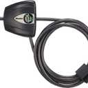 Master Lock Black Python Bike Lock with Key, Adjustable Metal Cable Lock has a Weather Resistant Vinyl Coating for Outdoor Equipment, Bicycles, 6 Feet Long, 8417D