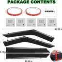 Window Visor Rain Guards for Ford Explorer 2020-2026 Out-Channel Window Deflectors Tape-On Sun Visor Accessories 4PCS (for 20-26)