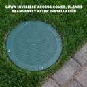 12" Heavy Duty Cover Lid for Corrugated Pipe HDPE Septic Tank Lid Cover, UV Resistant, Skid Proof Surface, Airtight Foam Gasket Included, with Security Screws, Green