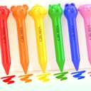 12color Jumbo Animal Crayons for Toddlers Crayons for Kids Ages 2-4 4-8,Non Toxic Washable Easy Grip Interesting and Educational Christmas Gift