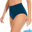 OVRUNS Period Swimwear Leakproof Bikini Brief Bottoms Waterproof Menstrual Swim Bottoms for Teens, Girls, Women, XS