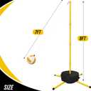 Tetherball Ball and Rope, Tetherball Set with Sturdy Base and Pole, Adjustable Tether Ball Pole for Playground, Outside Ball Games Sports for Youth & Adults
