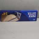 DIY Crew 24 Inch Paper Roll Dispenser and Cutter - Heavy-Duty Wall Mountable, Non Slip Tabletop - Kraft, Freezer, Butcher Paper - Up to 1000ft Rolls (Matte Black)