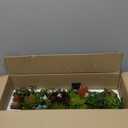 MyGift Artificial Succulent Centerpiece,15.75 Inch Faux Succulents Arrangement Plants in Sleek Black Wooden Rectangular Planter Box