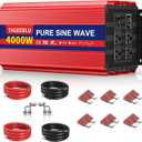4000W 24V Pure Sine Wave Inverter, 24V DC to 110V/120V AC Power Inverter for RVOff GridTruckPower Outage with 4 AC outlets and LCD Display