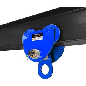 Manually Trolley 1 Ton | 2200LBS Capacity Steel Push Beam Trolley | Adjustable for I-Beam Flange Width 3" to 5" | Plain Trolley Crane with Four Sturdy Wheels