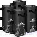 4 Pack Canopy Water Weight Bag, 220 LBS Water Tent Weights Set of 4 Leg Weights for Gazebo, Pop Up Canopy, Canopies, Tent (Black 25L)