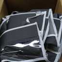 Heavy Duty Over The Door Organizer 5 Tiers, Extra Large Behind Door Storage of 10 Big Front & 10 Mesh Pockets, 80lb Weight Capacity, Hanging Doors Storage Organizer for Closet Bedroom Nursery, Grey (Gray)