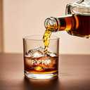 2 x My Favorite People Call Me Pop Pop Whiskey Glass, Funny Pop Pop Gifts, Grandfather Grandpa Gifts from Grandchildren for Fathers Day Birthday Christmas Day, 10oz (Transparent)