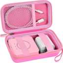 ANKHOH Travel Case for UCOMX for Nano/for Iseyyox/for LISEN/for RTOPS 3 in 1 Wireless Charger, Foldable Magnetic Charging Station Storage Holder Bag for Fast Charge Pad Cable Adapter, Pink-Box Only