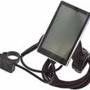Wmool EBike LCD Display, 24V 36V 48V 60V 5 Pin E Scooter M5 Panel Meter Screen Suitable for 31.8 22.2mm Handlebar Electric Bikes