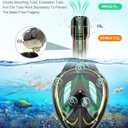 Greatever Full Face Snorkel Mask, Snorkeling Gear for Adults with Latest Dry Top Breathing System and Detachable Camera Mount, Foldable Snorkel Mask Adult, Snorkels Anti-Fog & Anti-Leak