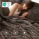 Bedsure Velvet Quilt King, Luxury Brown Comforter, King Quilt Bedding Set