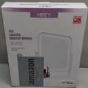 HIEEY Vanity Mirror with Lights, 14.1" x 12" Makeup Mirror with Lights, Three Color Lighting Modes, and 5X Magnification Mirror, Smart Touch Control, 360°Rotation (White,Gift Box)