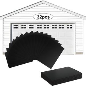 Magnetic Garage Door Windows 32PCS Faux Garage Door Windows Accents Magnetic Decorative Hardware Magnets Decorations 6 * 4 * 0.04 Inches