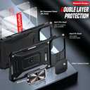 2 x LeYi Compatible for iPhone 16 Pro Max Case: 16 Pro Max Phone Case with Screen Protector 2PCS Tempered Glass, Slide Camera Cover & Magnetic Kickstand Funda para 16 Pro Max, Black