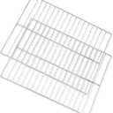 Allstare WB48T10095 Oven Rack Replacement Parts for GE Stove Oven Parts WB48K5019 Oven Shelf 23.7" x 17.4" GE Hotpoint Oven Wire Rack 304 Stainless Steel Rack-Flat 2 Pcs