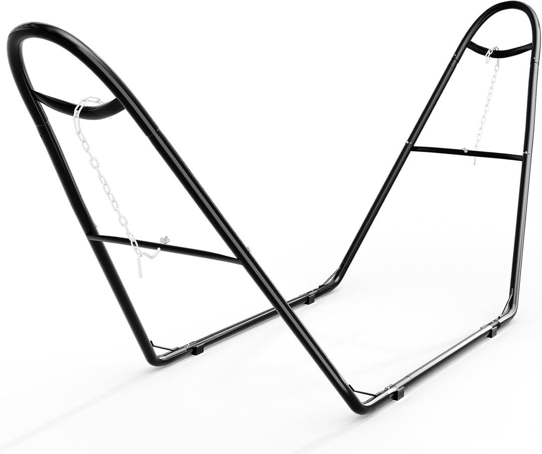 Garvee Universal Double Hammock Stand, 550-Pound Capacity, Heavy-Duty Hammock Stand for Outside, Fits 9 to 14 Foot Hammocks, Black