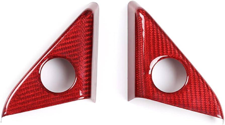 JSWAN 2Pcs Carbon Fiber Side Camera Cover Fit for Tesla Cybertruck (2024 2025 2026) Cyber Truck Outside Camera Protection Cover Decor Trim Accessories (Red)