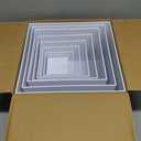 8 Pcs White Acrylic Boxes for Display as Buffet Risers and Stands, Food Risers for Party, Table, Stands, including 10", 9", 8", 7", 6", 5", 4", 3" (Large, 8Pcs, White)