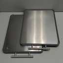 2 Pack Stainless Steel Cutting Board Set, Large Cutting Boards for Kitchen, Double Sided Meat Chopping Board with Handle, Non Toxic Wheat Straw PP/Dishwasher Safe/Food-Grade (1611 In)