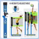 Portable Volleyball & Badminton Combo Net Set for Backyard Beach with 2 Nets (20ft and 32ft), Adjustable Poles, PU Volleyball, Aluminum Rackets and Carry Bag, Quick Setup & Durable