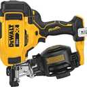 DeWalt 20V MAX Brushless 15 Degree Cordless Coil Battery Powered Roofing Nailer with Tool-Free Nail Tray (Yellow and Black)