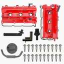 MITZONE Upgrade Aluminum Valve Cover Left and Right Compatible with 2003-2008 Nissan 350Z Infiniti FX35 G35 M35 VQ35DE 3.5L Part # 13264AM600 13264AM610