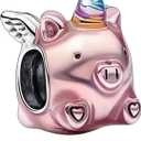 Amufer S925 Charms for Pandora Bracelets and Necklaces, Nature Plants Animals Sky Ocean, Gift for Women, for Birthday Anniversary Christmas St. Patrick's Day Easter Valentine's Day Mothers Day