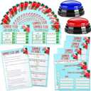 2 x Soulchen Summer Friendly Feud Game with 2 Answer Buzzers, Feud Card for Family Game Night Fun Trivia Quiz for Party Office Class Groups Team Building, 5.91 x 9.84 x 0.1 inches