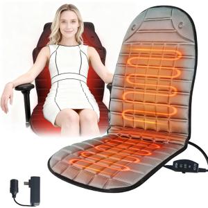 SPRKLINLIN Seat Cushion, Full Back and Seat Cover, Office Chair Pad for Winter Gift (Light Gray)