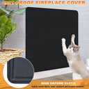 Fireplace Cover, Draft Stopper for Brick Fireplace, Fireplace Flue Blocker, Indoor Fireplace Blanket for Heat Loss, Winter and Summer, Black, 43x36 Inches