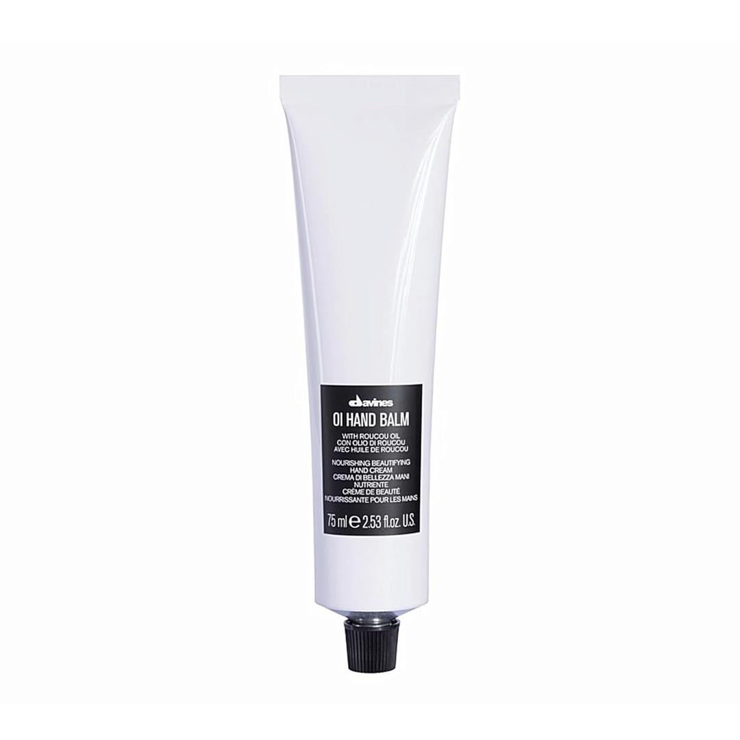 Davines OI Hand Balm, Nourishing Anti-Aging Hand Cream for All Skin Types - Protects Hands from Environmental Damage with Antioxidant Roucou Oil - Lightweight & Fast Absorbing Hydration, 2.54 Fl Oz