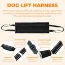 Dog Lift Harness, Adjustable Comfortable Dog Sling with Handle for Hind Leg Support Soft Lift Support and Rehab Harness for Weak Rear Legs, Helps Senior, Injured, Disabled and After ACL Surgery Dogs S